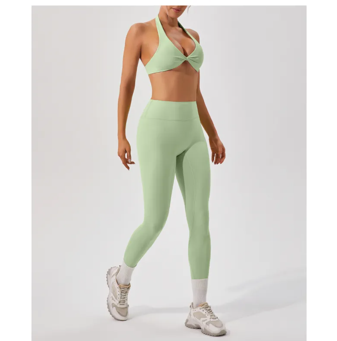 VYVAE Halter Yoga Bra Brown - Back