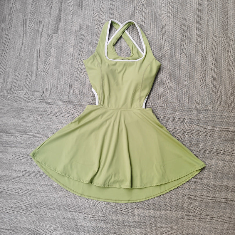 VYVAE Backless Running Set Green - Back