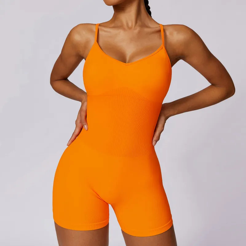 VYVAE Seamless Yoga Jumpsuit Navy - Side
