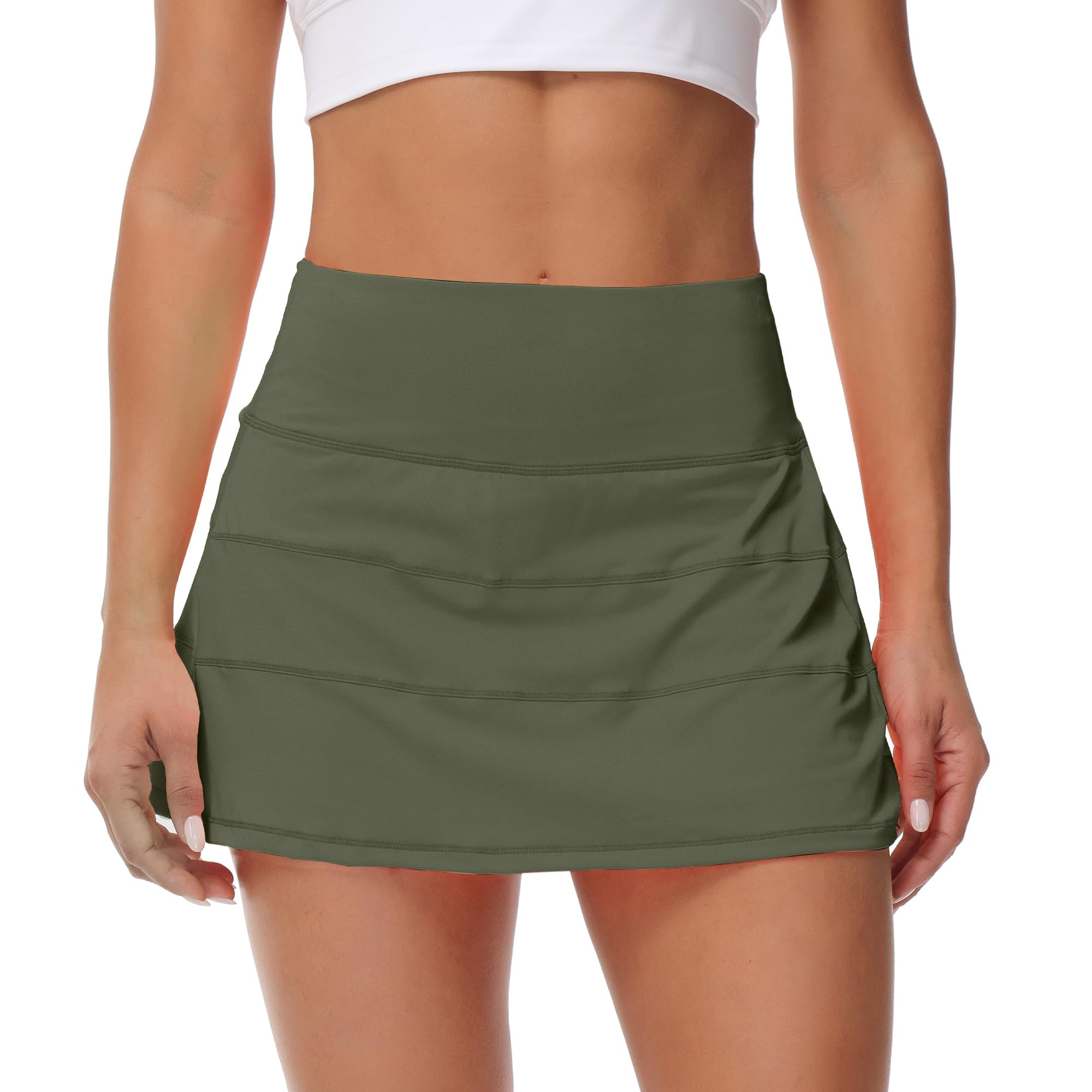 VYVAE Pleated Golf Skort Lisbon Brown - Front