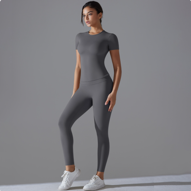 VYVAE Quick-Dry Yoga Set Dark Blue - Back