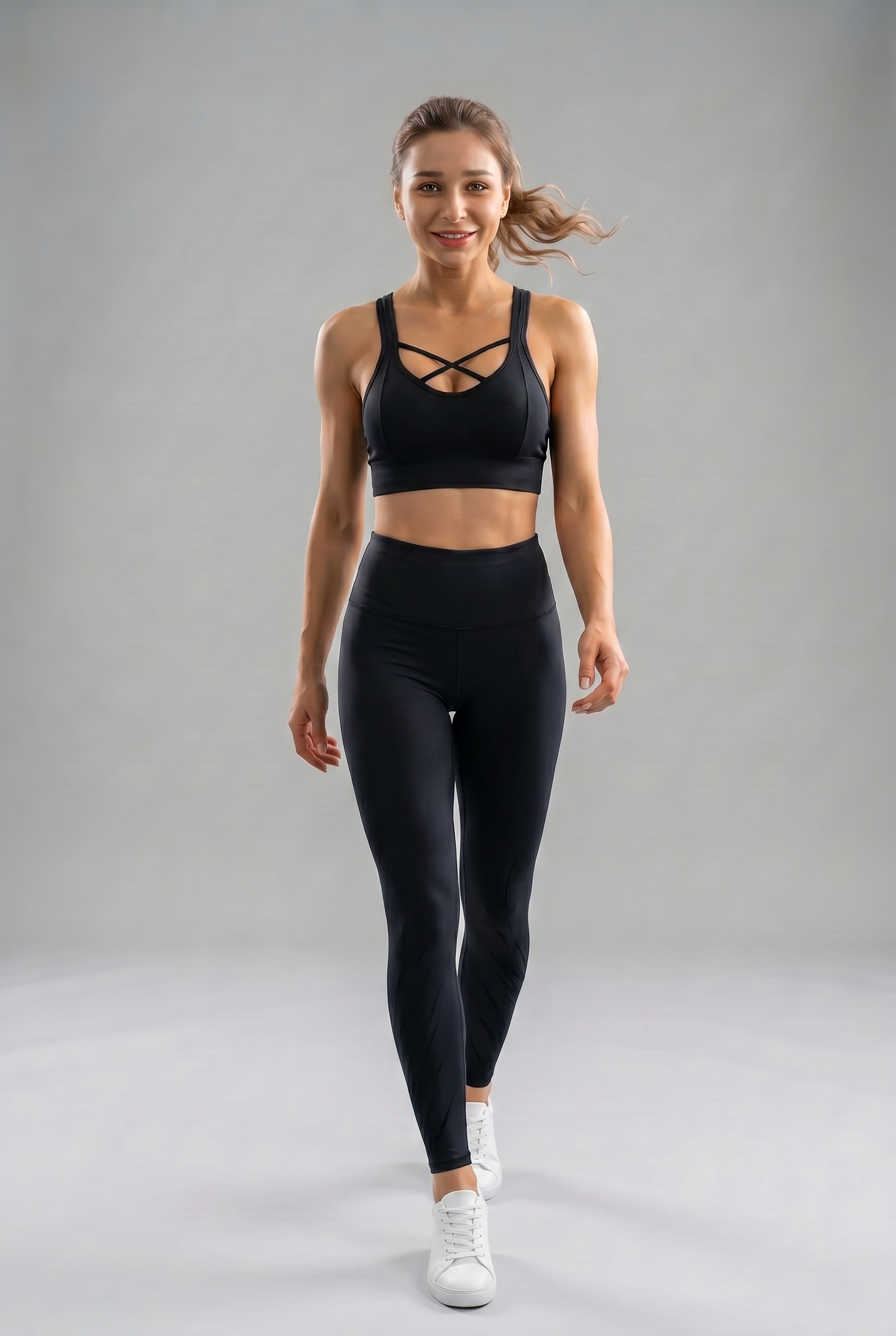 VYVAE Breathable Yoga Vest Bra Black - Back