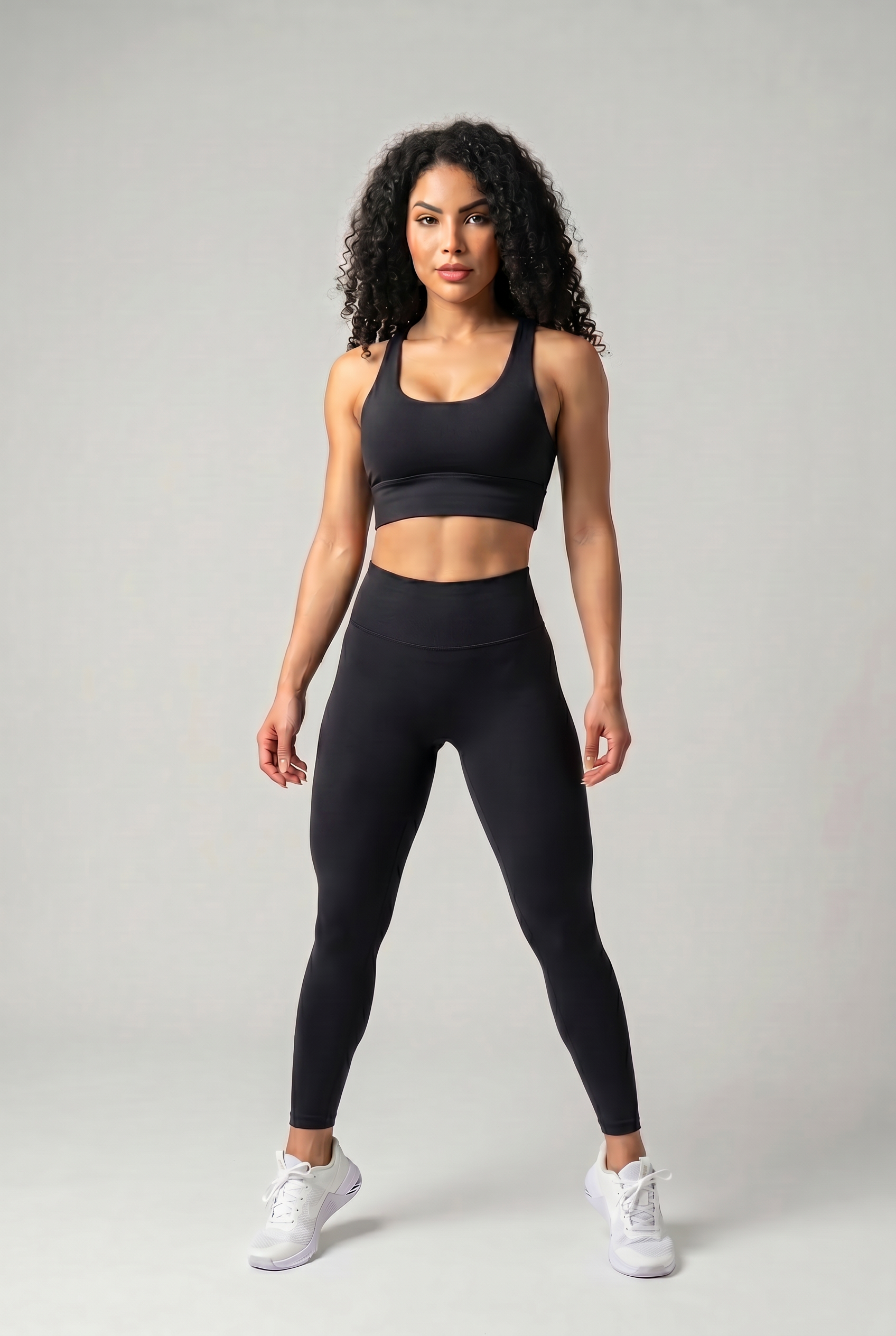 VYVAE Sexy Running Sports Bra Black - Front