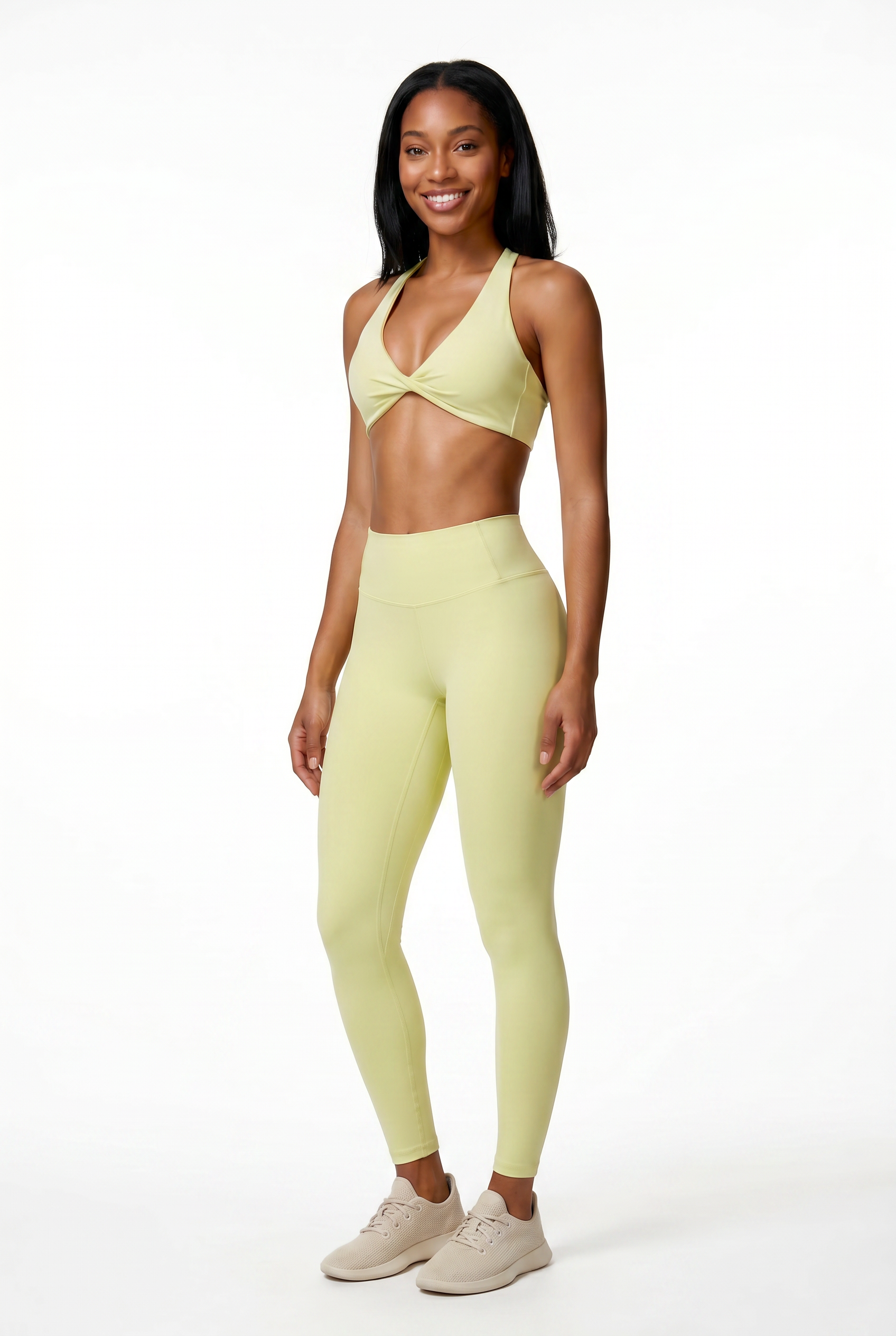VYVAE Outdoor Yoga Bra Yellow Green - Front