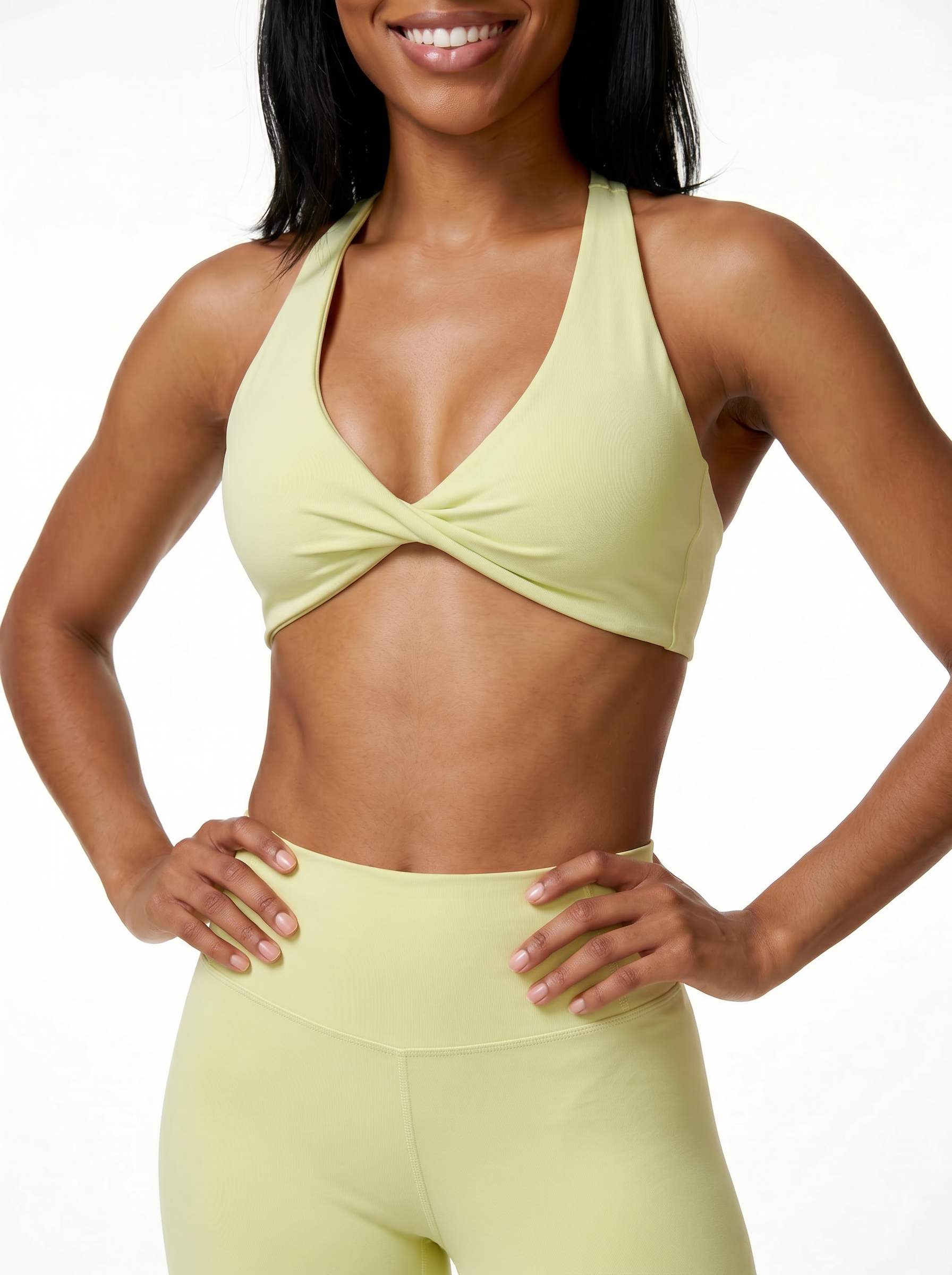 VYVAE Outdoor Yoga Bra Yellow Green - Side