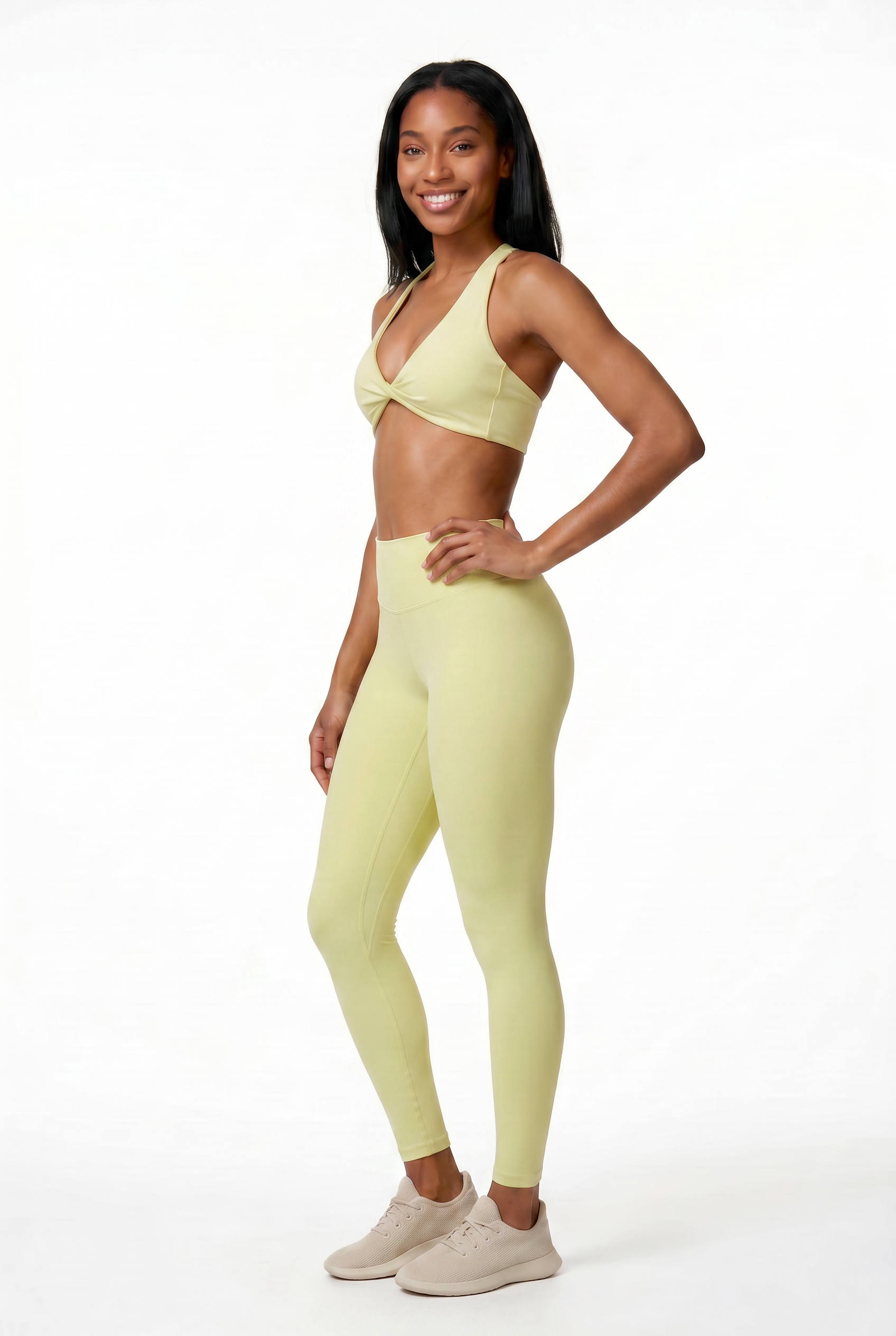 VYVAE Outdoor Yoga Bra Yellow Green - Walking