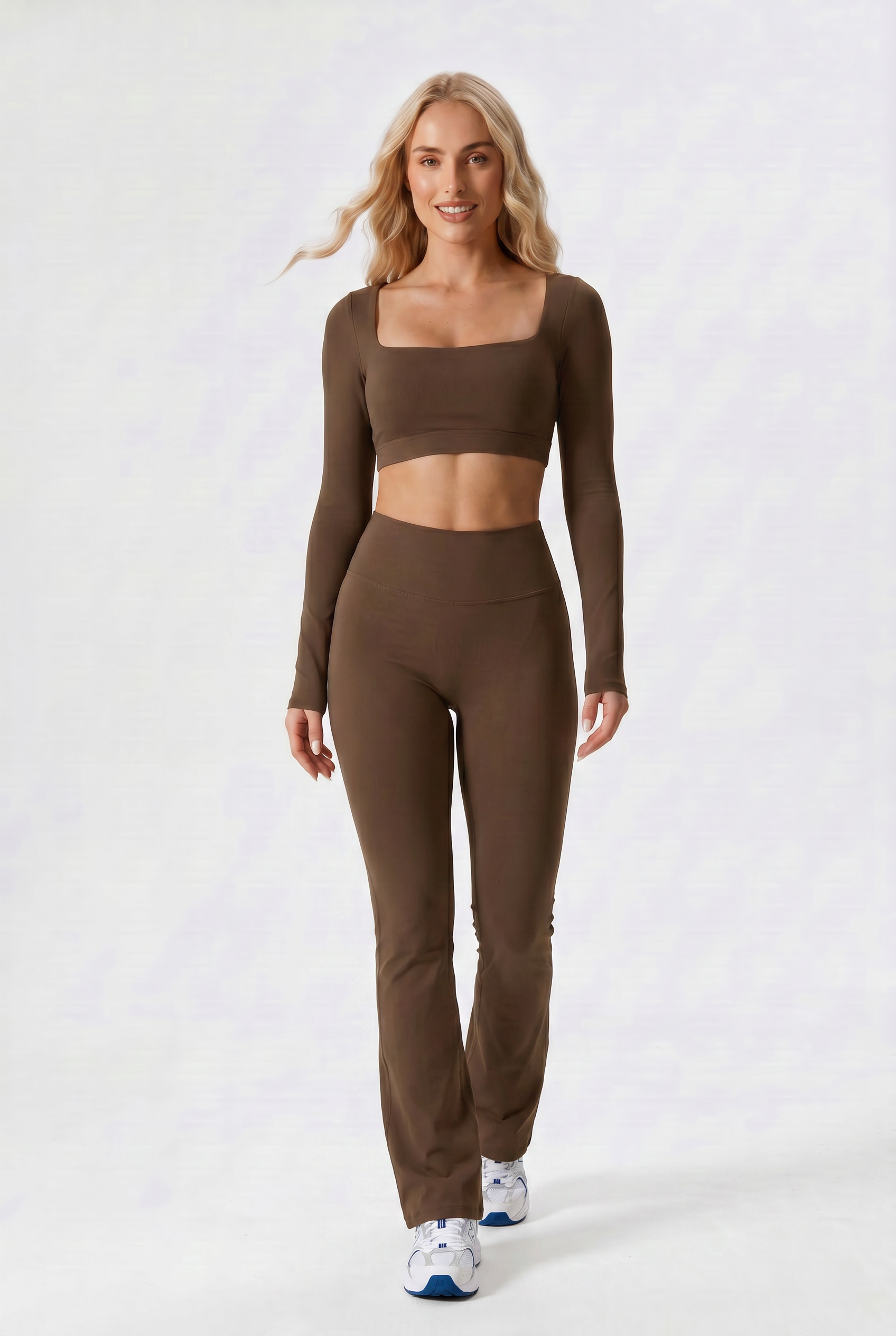 VYVAE Nude Feel Yoga Set Jiao Tea Coffee - Walking
