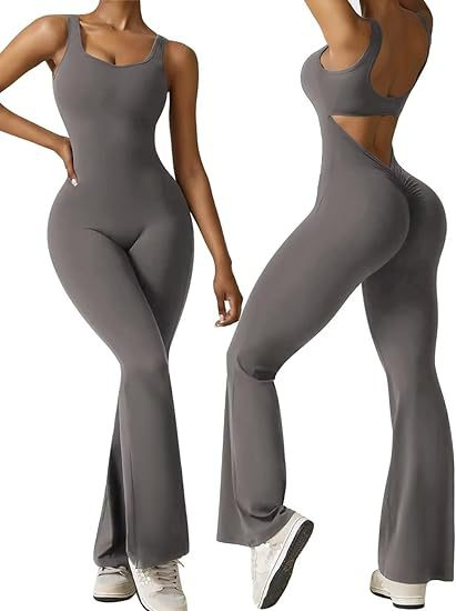 VYVAE Backless Jumpsuit Gray - Candid