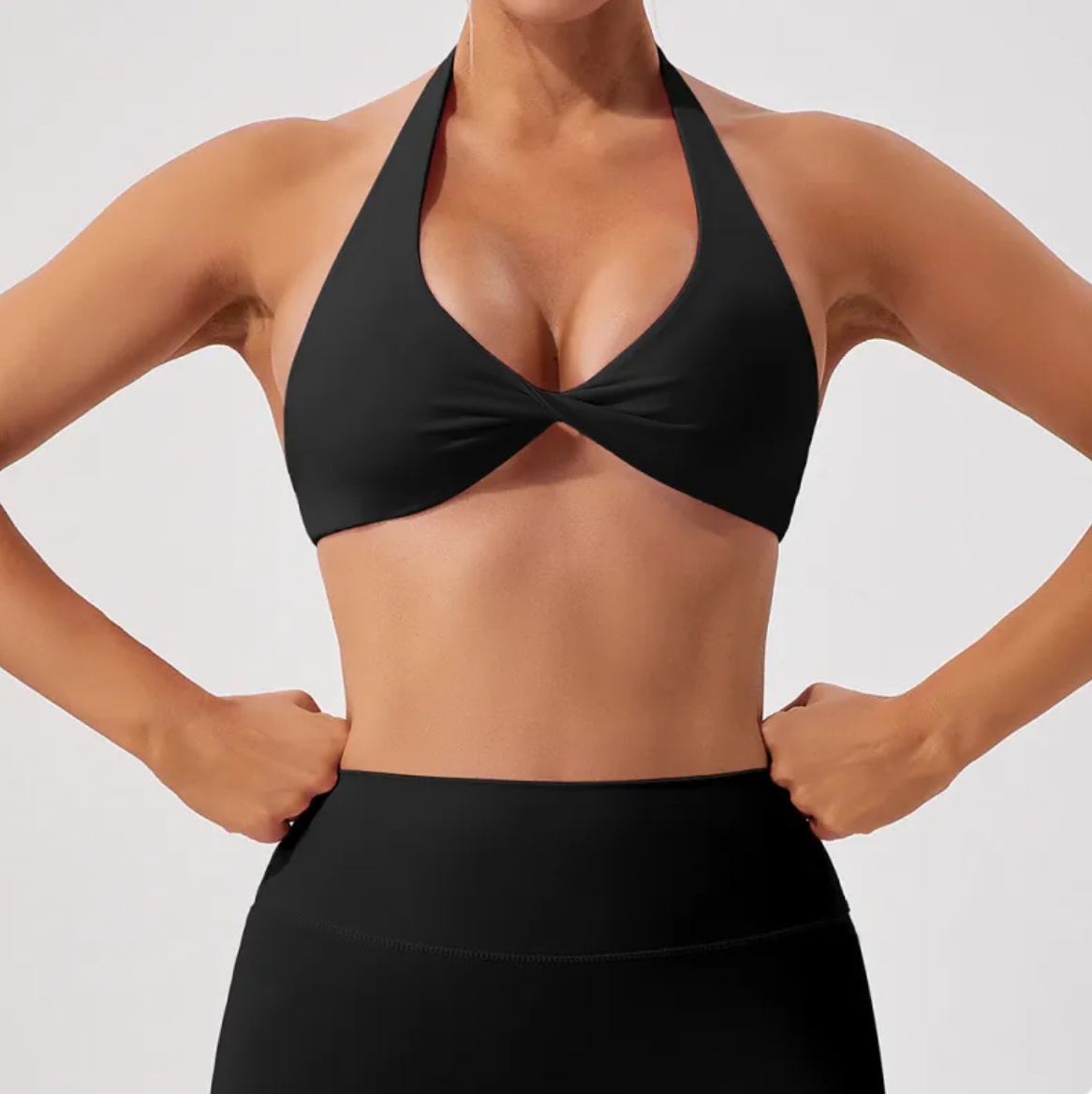 VYVAE Halter Yoga Bra Black - Back