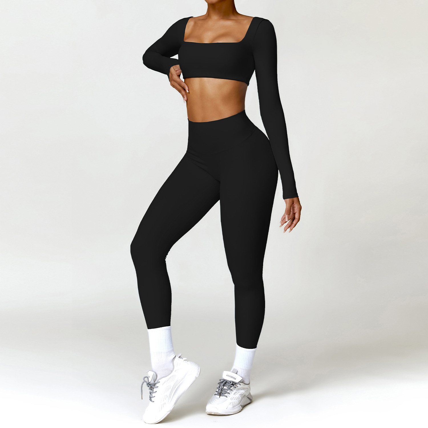 VYVAE Winter Nude Yoga Suit Navy Blue - Candid