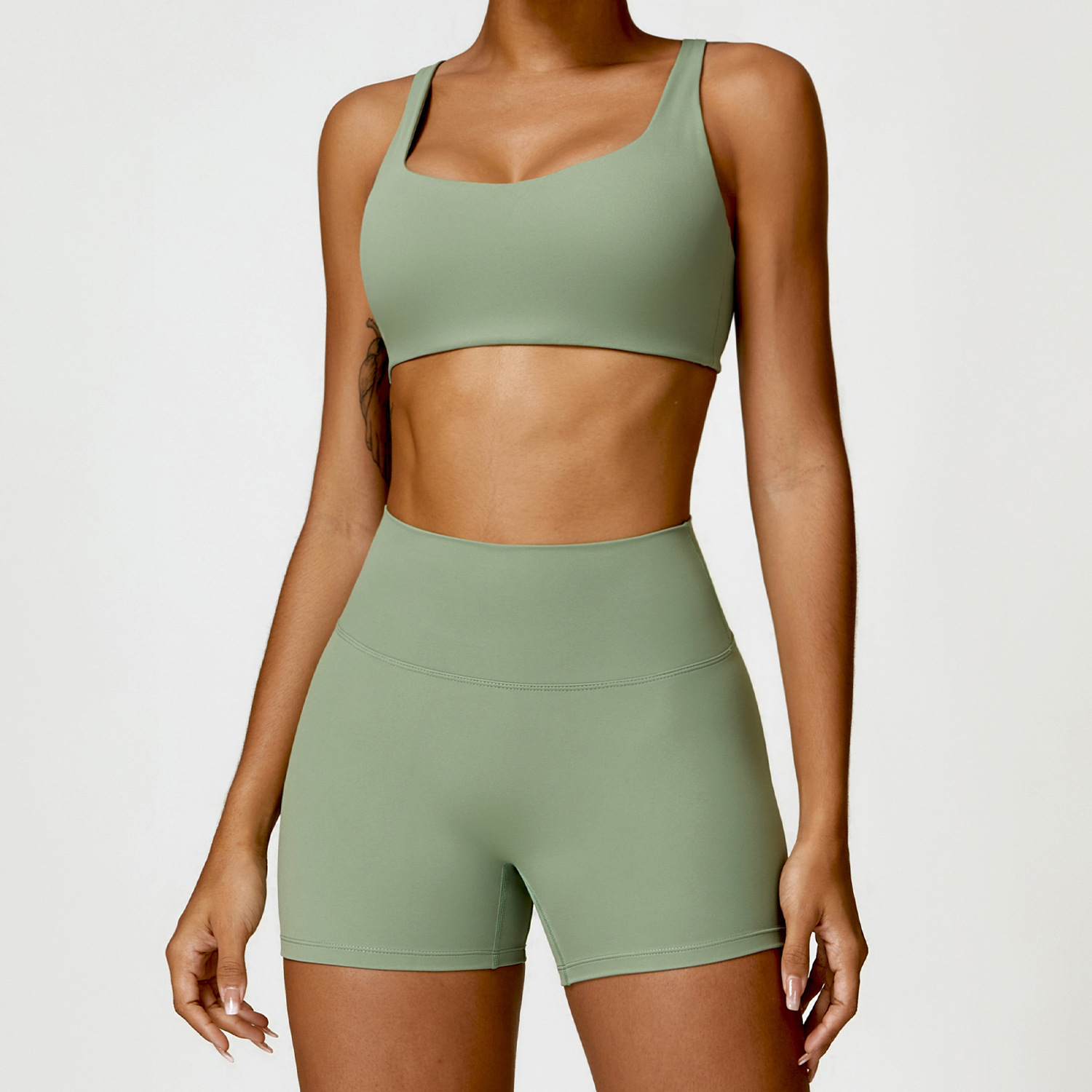 VYVAE Winter Nude Yoga Suit Navy Blue - Back