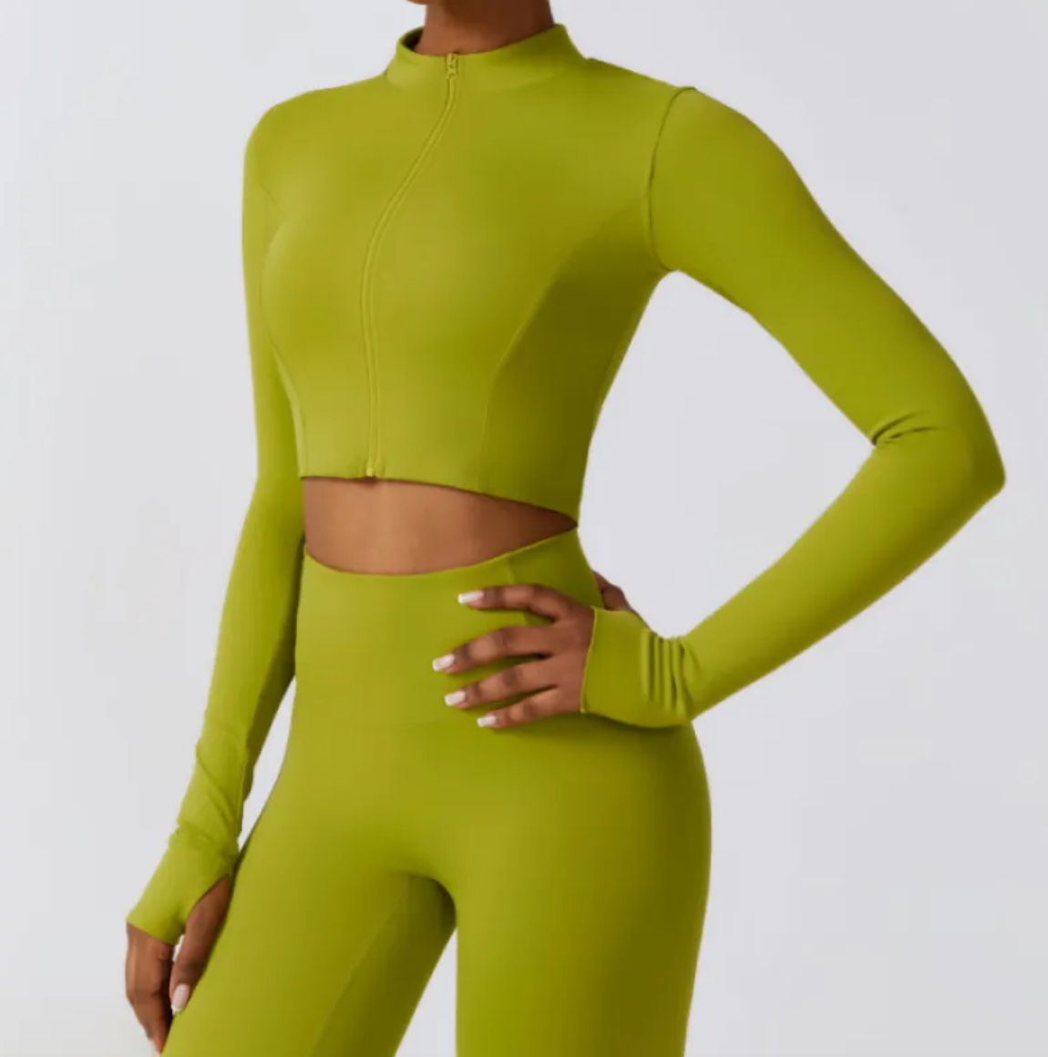 VYVAE Outdoor Running Jacket Matcha Green - Detail