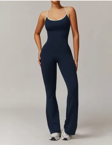 VYVAE Backless Yoga Bodysuit Black - Back