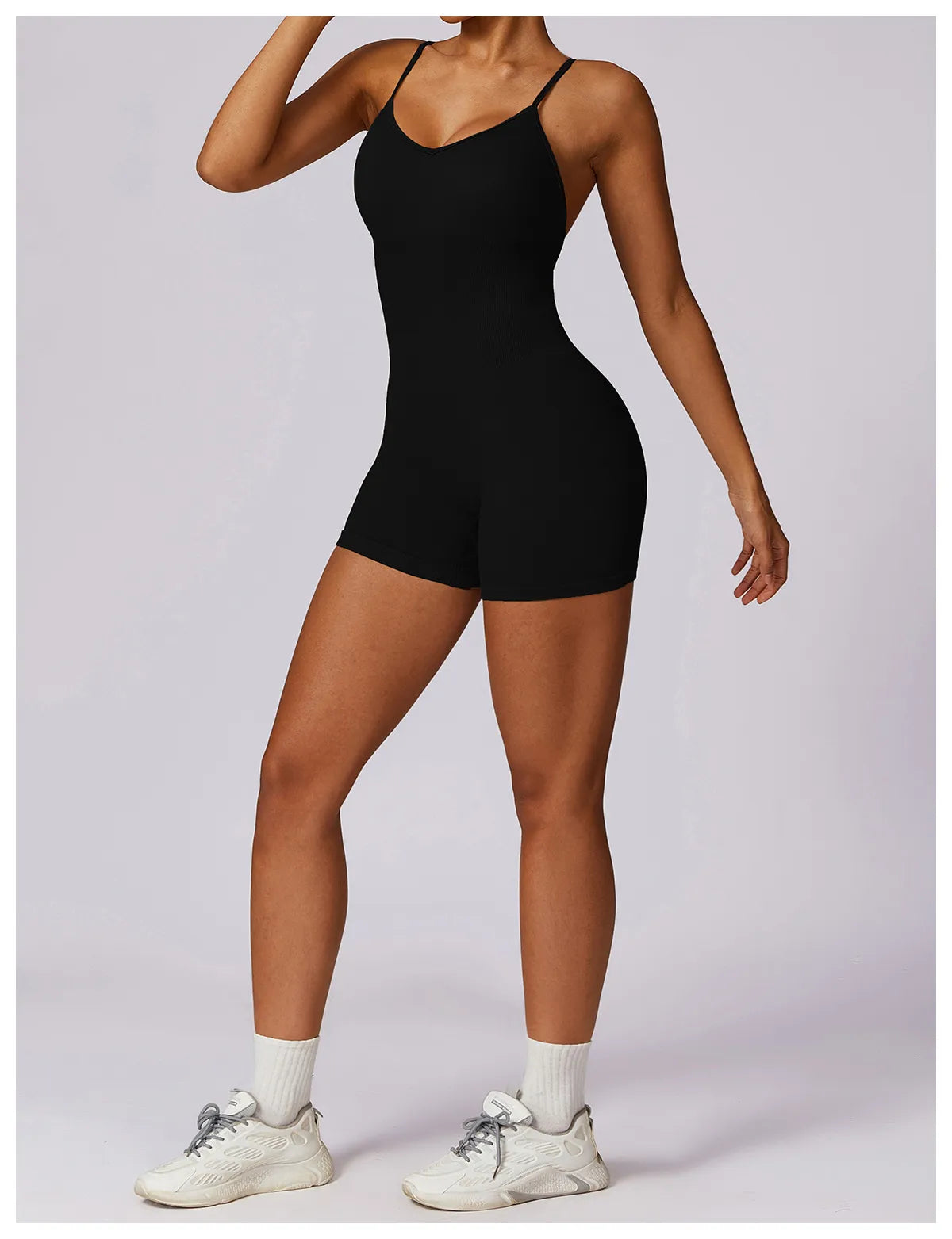 VYVAE Seamless Yoga Jumpsuit Black - Side