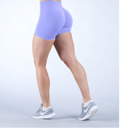 VYVAE Seamless Yoga Shorts Wine Red - Side
