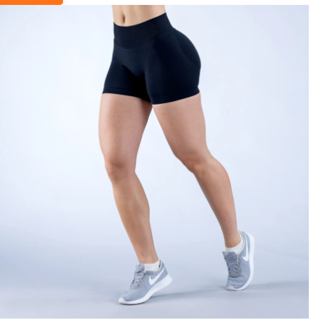 VYVAE Seamless Yoga Shorts Blue Gray - Back