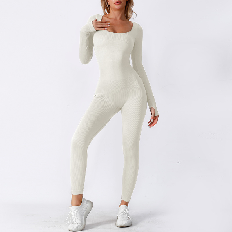 VYVAE Seamless Jumpsuit Double Layer Coffee - Front
