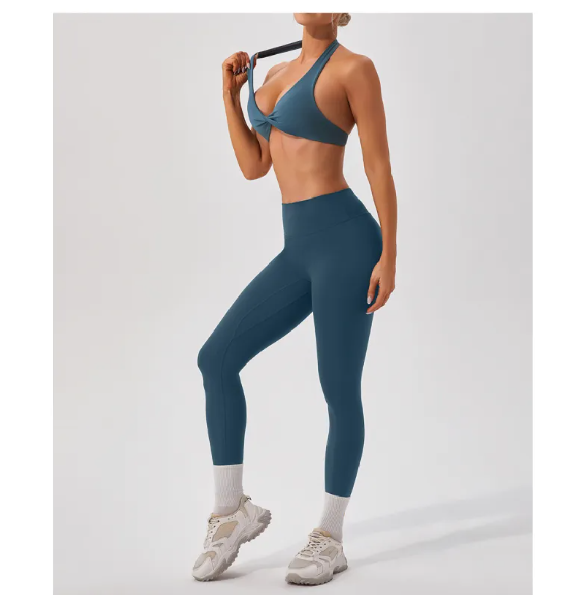 VYVAE Halter Yoga Bra Pink - Back