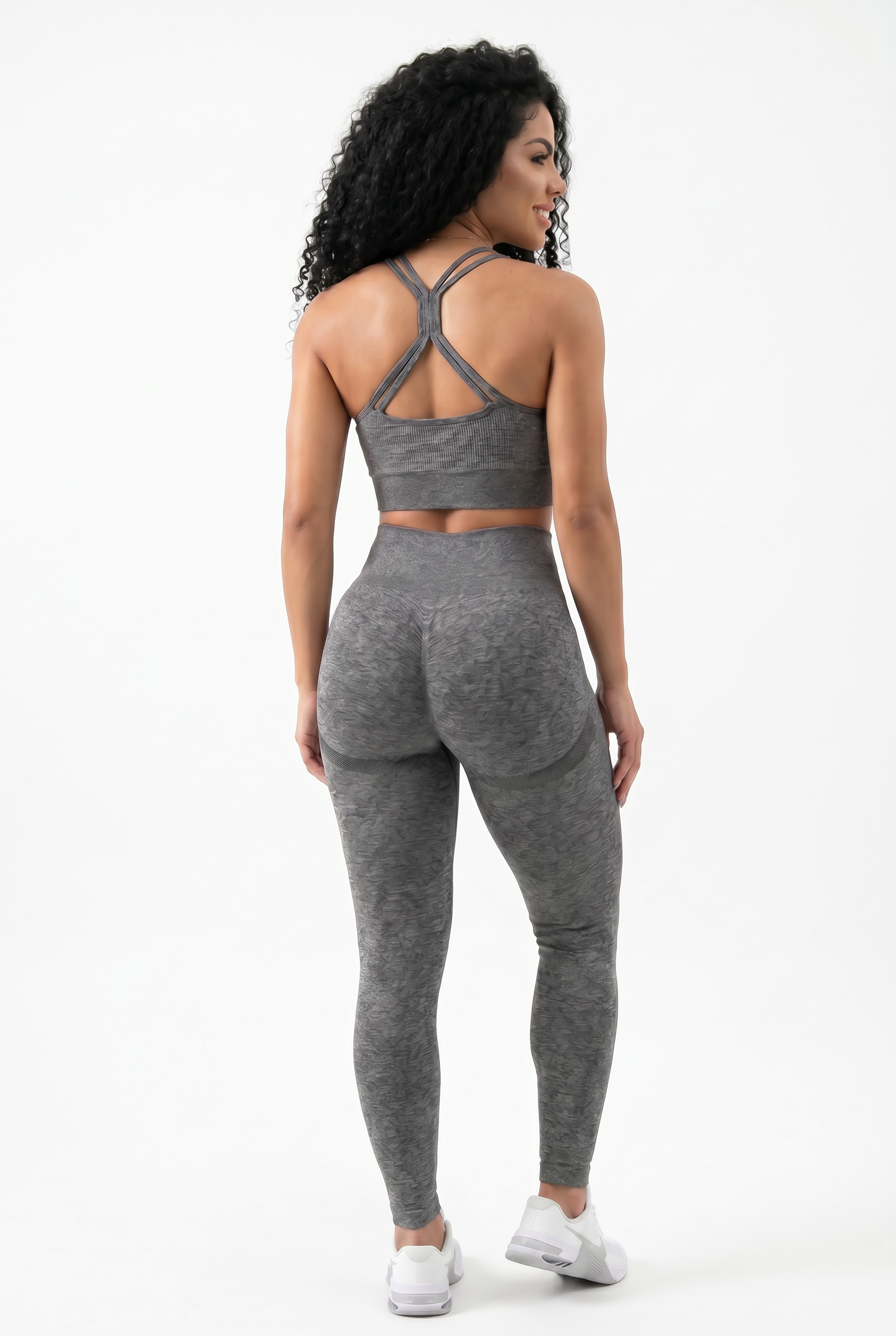 VYVAE High Elastic Sports Bra Gray - Flat