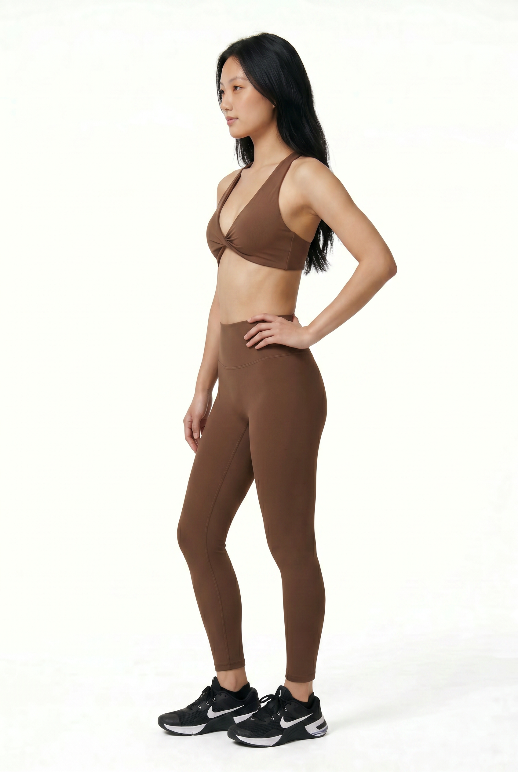 VYVAE Outdoor Yoga Bra Brown - Side