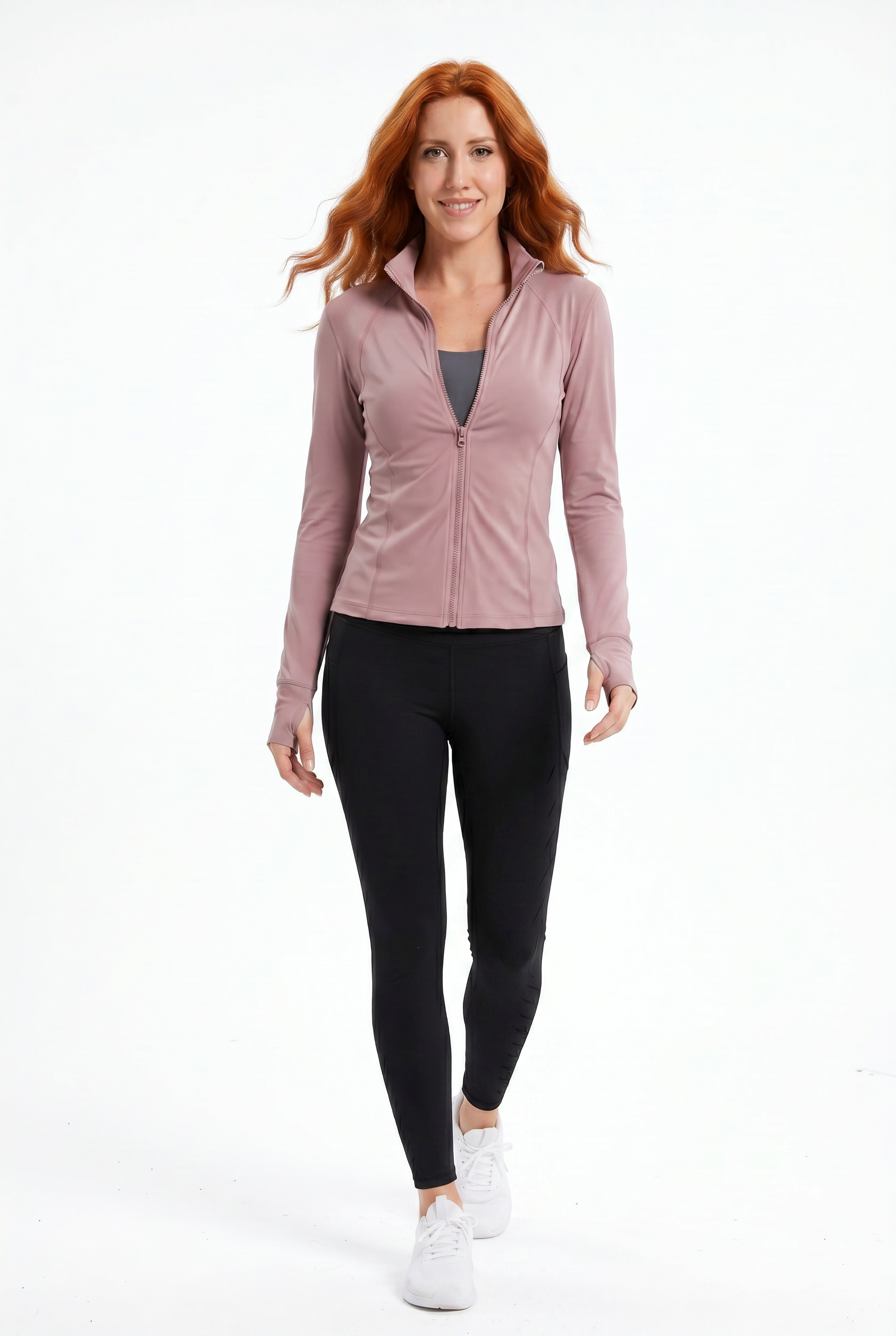VYVAE Pocket Running Cardigan Rose - Walking