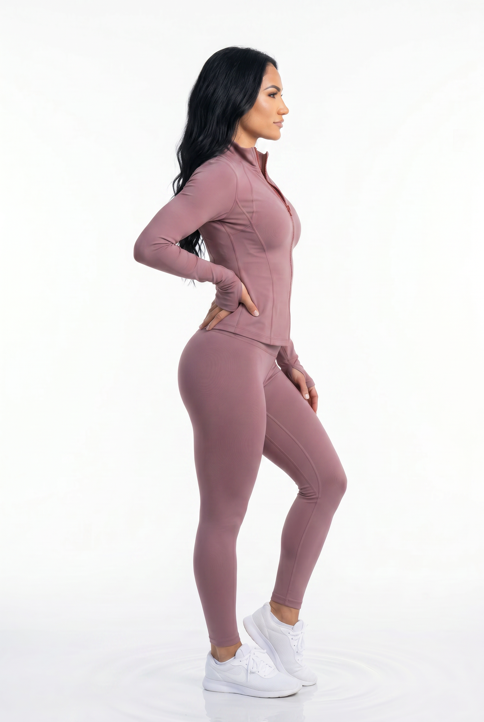 VYVAE Pocket Running Cardigan Purple - Side