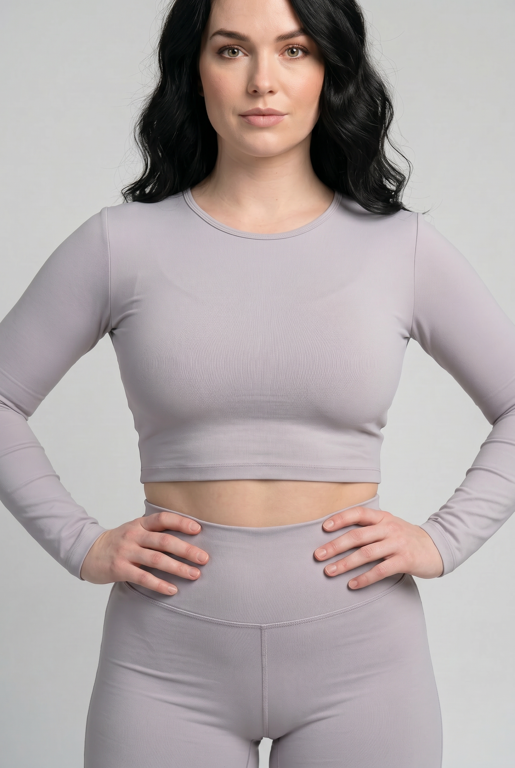 VYVAE Long Sleeve Yoga Top Black - Back