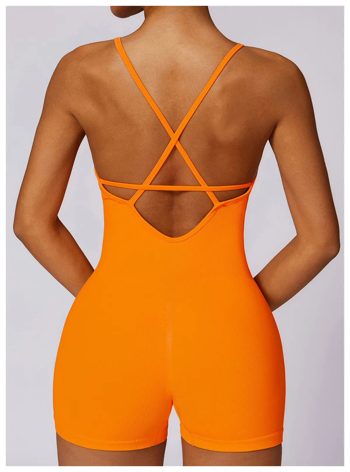 VYVAE Seamless Yoga Jumpsuit Brown - Front