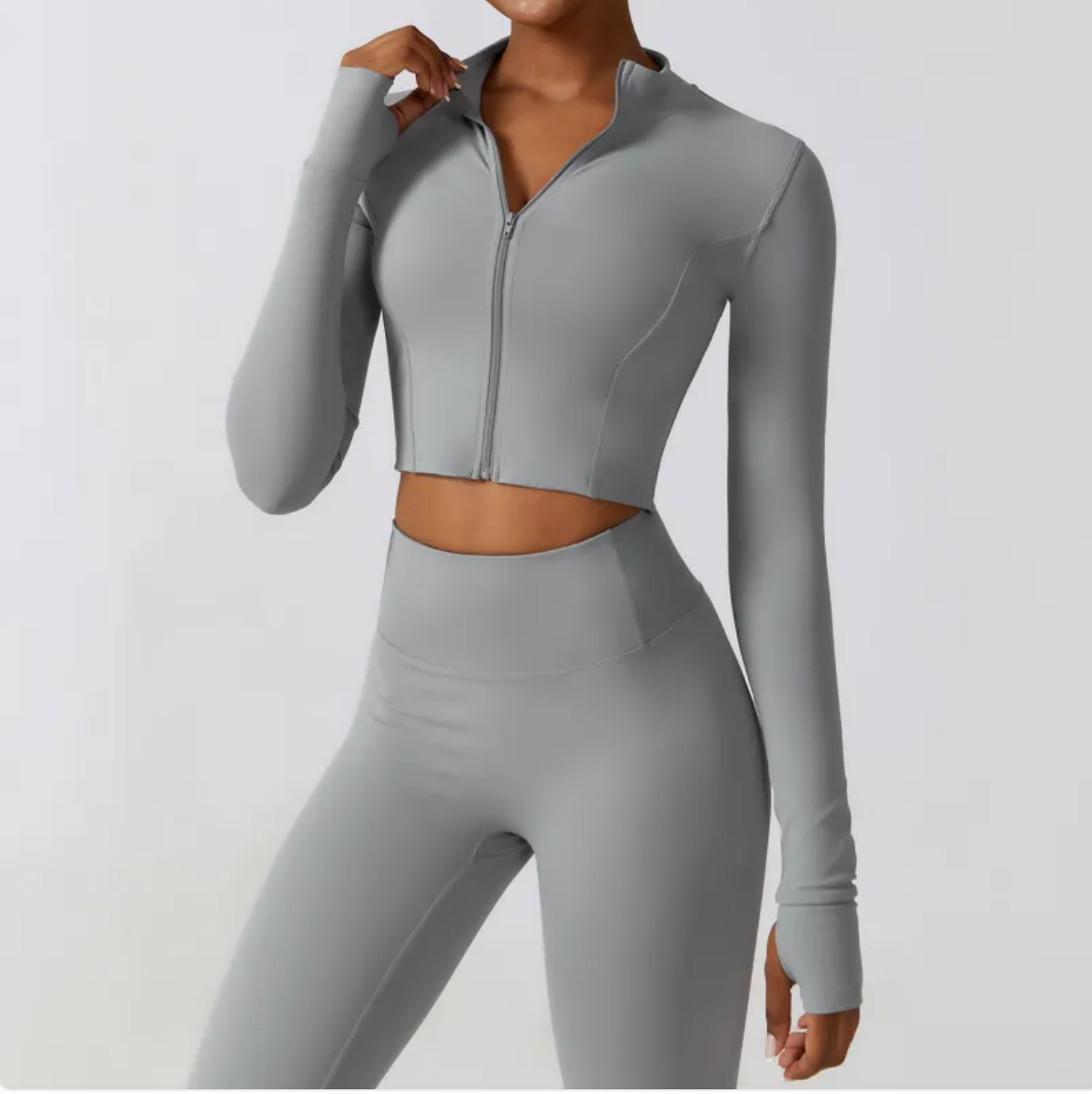 VYVAE Outdoor Running Jacket Light Gray - Front