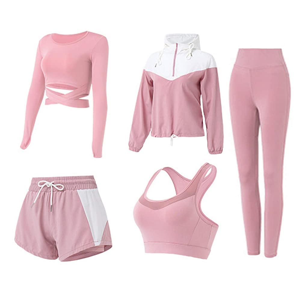 VYVAE 5-Piece Tracksuit Set Pink - Front