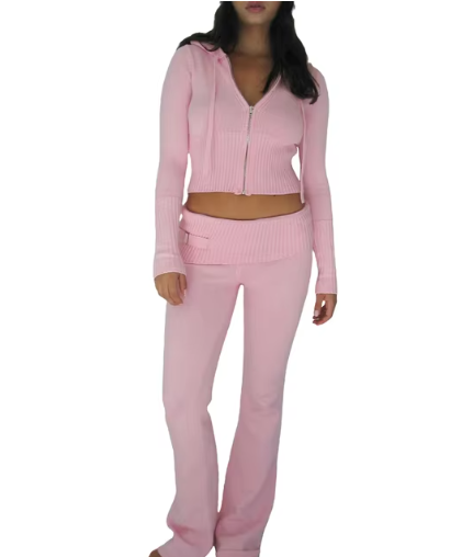 VYVAE Knitted Hooded Set White - Front