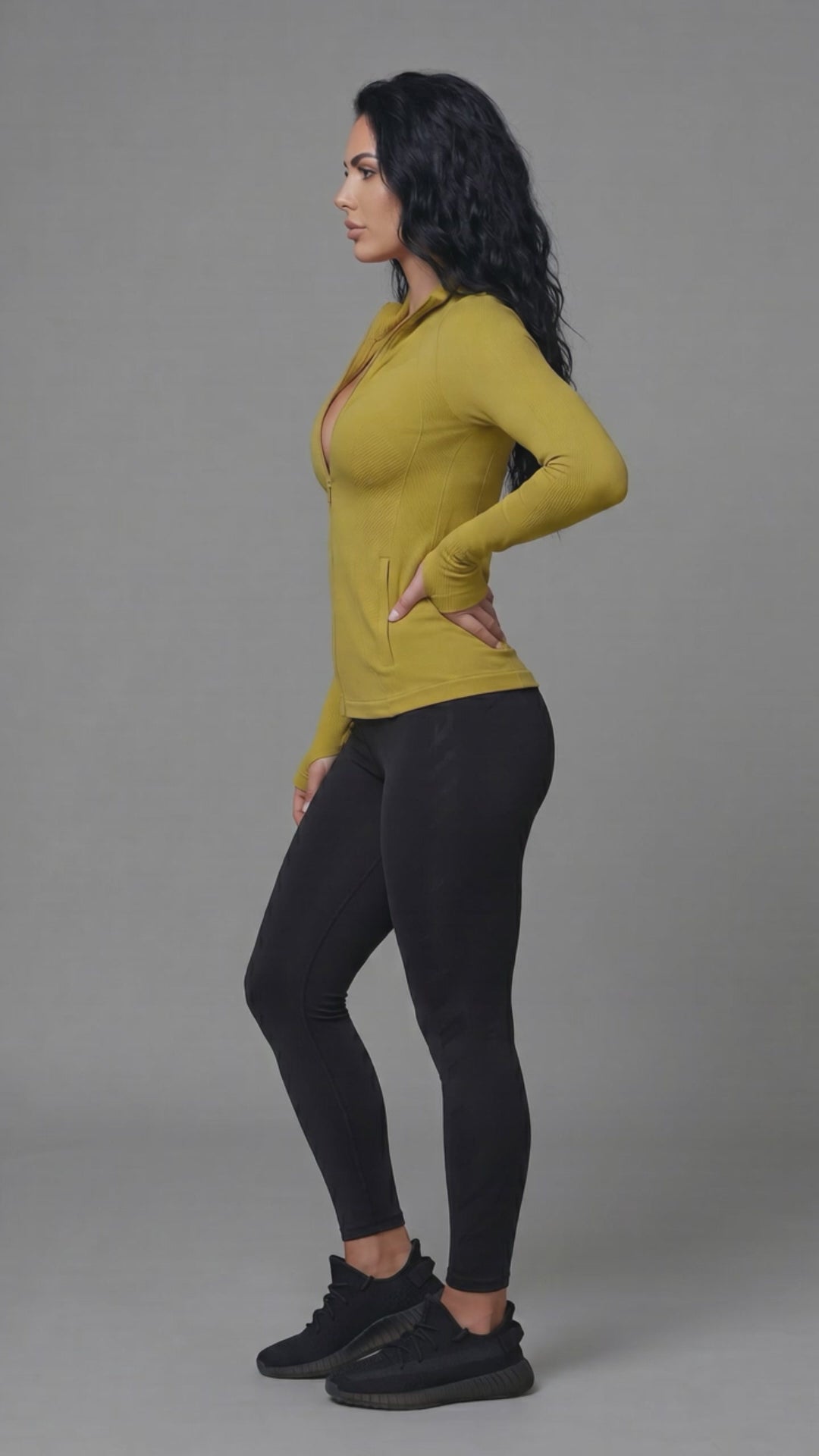 VYVAE Slim Fit Sports Jacket Yellow - 360 Video