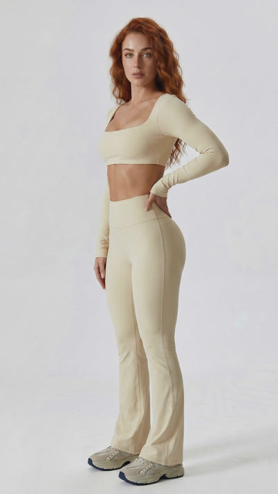 VYVAE Nude Feel Yoga Set Oat Apricot - 360 Video